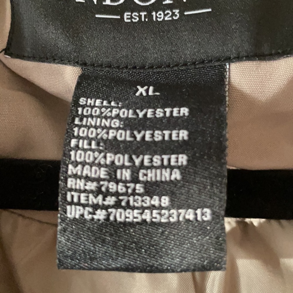 BNWOT London Fog Quilted jacket with hood size# XL - Picture 7 of 11